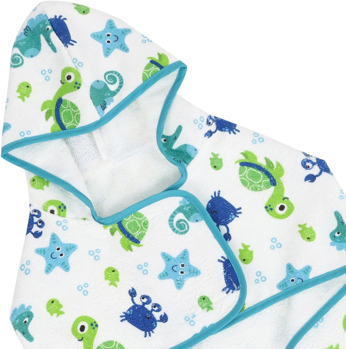 HDE Hooded Dog Bathrobe Quick Dry Towel Wrap for After Bath White - X-Large / Sea Animals - image 4