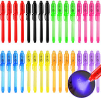 WEST STORY 16 pack invisible ink pens with UV light for kids spy parties - view 2