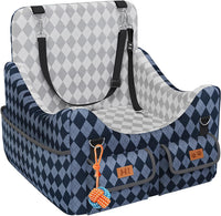 Dog Car Seat for Small/Medium Dogs up to 35lbs - Blue/Grey / Medium