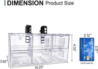 Triple-Chamber Fish Breeder Box for Fish Tank, Guppy Fry Nursery – Essentials for Fish - Triple-Chamber (10.23*3.62*4.33 IN) - image 3