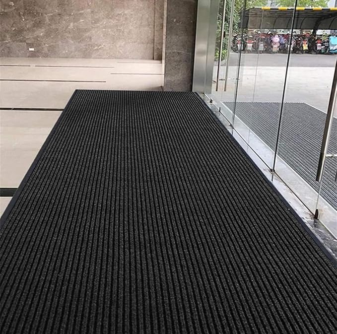 Door Floor Mat Commercial Grade Large Size 4' x 6'Heavy Duty Tough Entry Collection Slip Skid Entrance Mat with Rubber Backing Low Profile and Easy to Clean Indoor Outdoor Rug