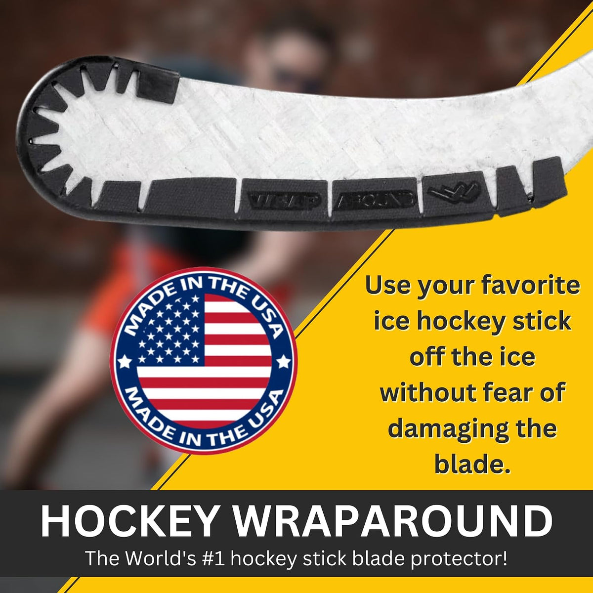 Wraparound Hockey Stick Blade Protector for Off Ice Training - White / 5 Pack