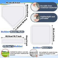 Hiboom kickball set with four 10 inch red balls, rubber bases and air pump - view 15