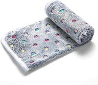 1 Pack 3 Blankets Super Soft Cute Dot Pattern Pet Blanket Flannel - Blue/Purple/Grey / 23x16 inch (Pack of 3) - image 4
