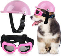 Frienda Dog Helmet and Goggles - S / Pink