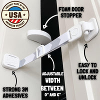 Door Buddy Cat Door Latch & Stopper. Adjustable Dog Proof Door Strap - image 4