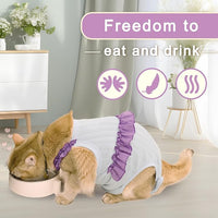 Cat Recovery Suit,Kitten Onesie After Surgery,E-Collar Alternative for Abdominal Wound and Skin Diseases,Soft Breathable Bodysuit After Spay（Beige-s）