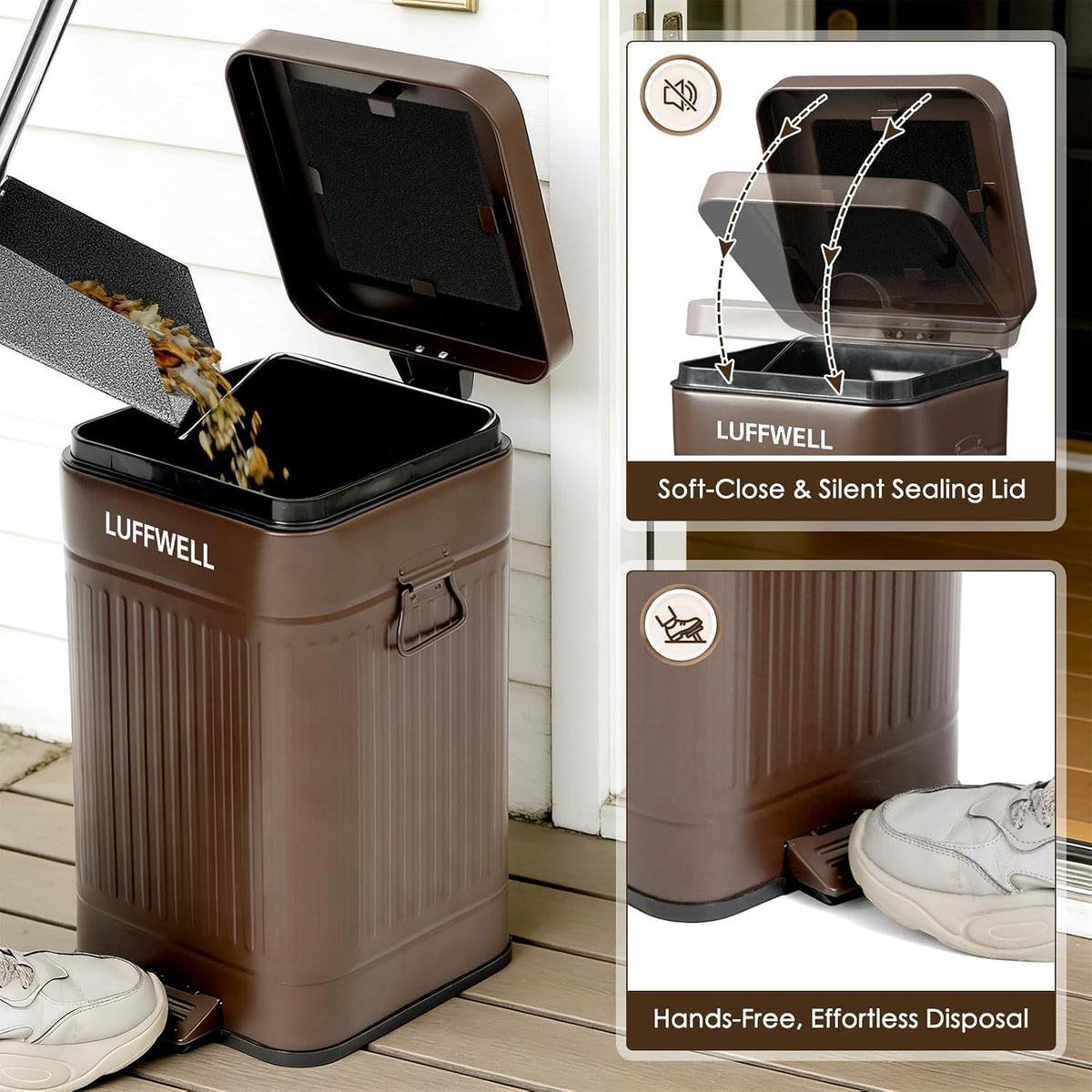 Dog Pooper Scooper, Metal Tray & Spade Set, Tray & Spade - Medium & Bin - image 2