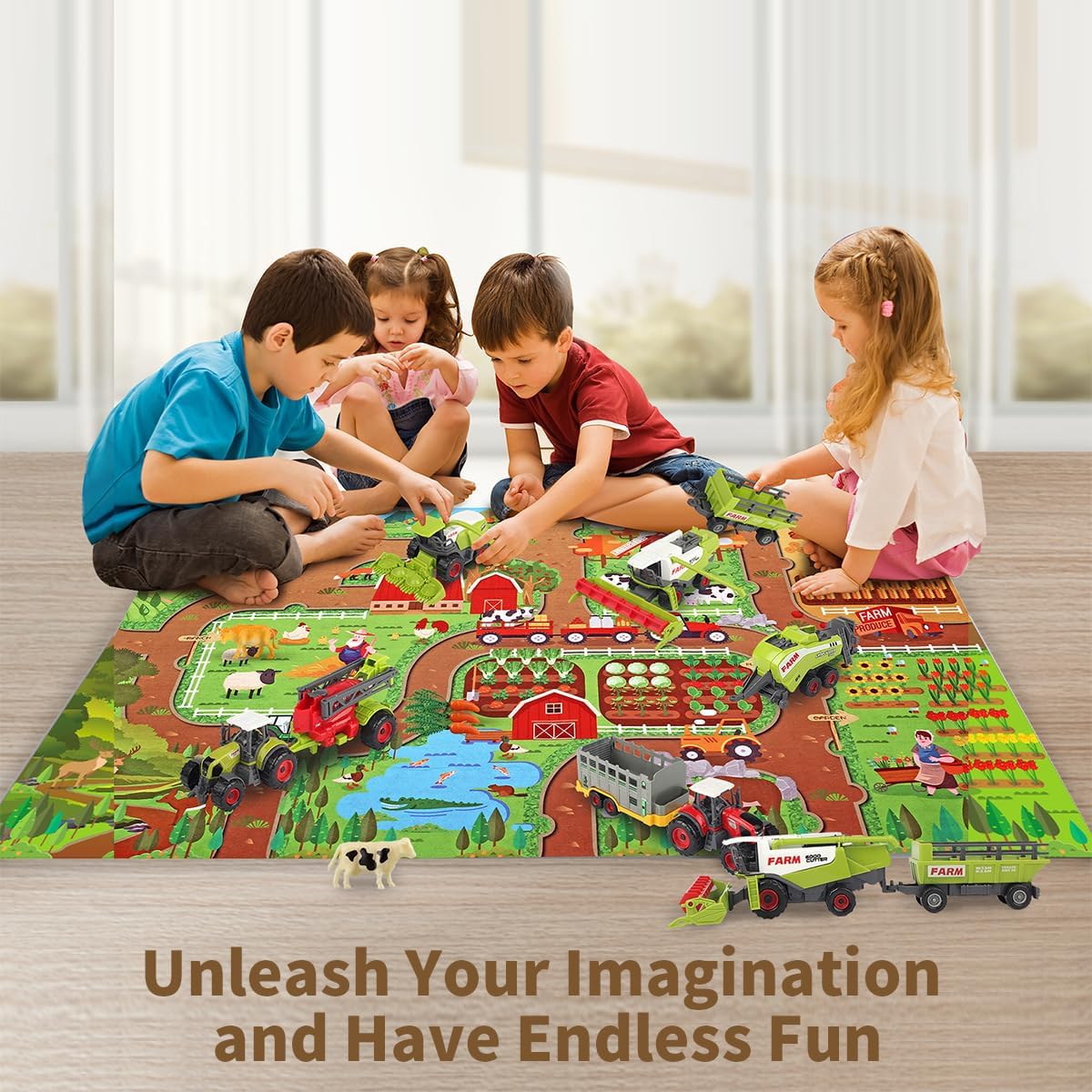 Oriate Kids Dream Mat Modern City Road Map Rug - Farm Mat - image 2