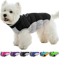 Dog Winter Jacket Cozy Reflective Waterproof Windproof Warm Pet - Small / Black