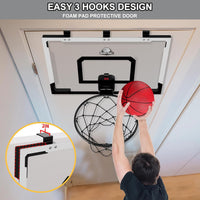 HYES over the door basketball hoop with 24x16 inch backboard and break-away rim - view 12