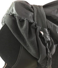 Majestic Ally Nylon Waterproof Fleece Lined Ride On English Saddle Cover-Multiple Color (Black)
