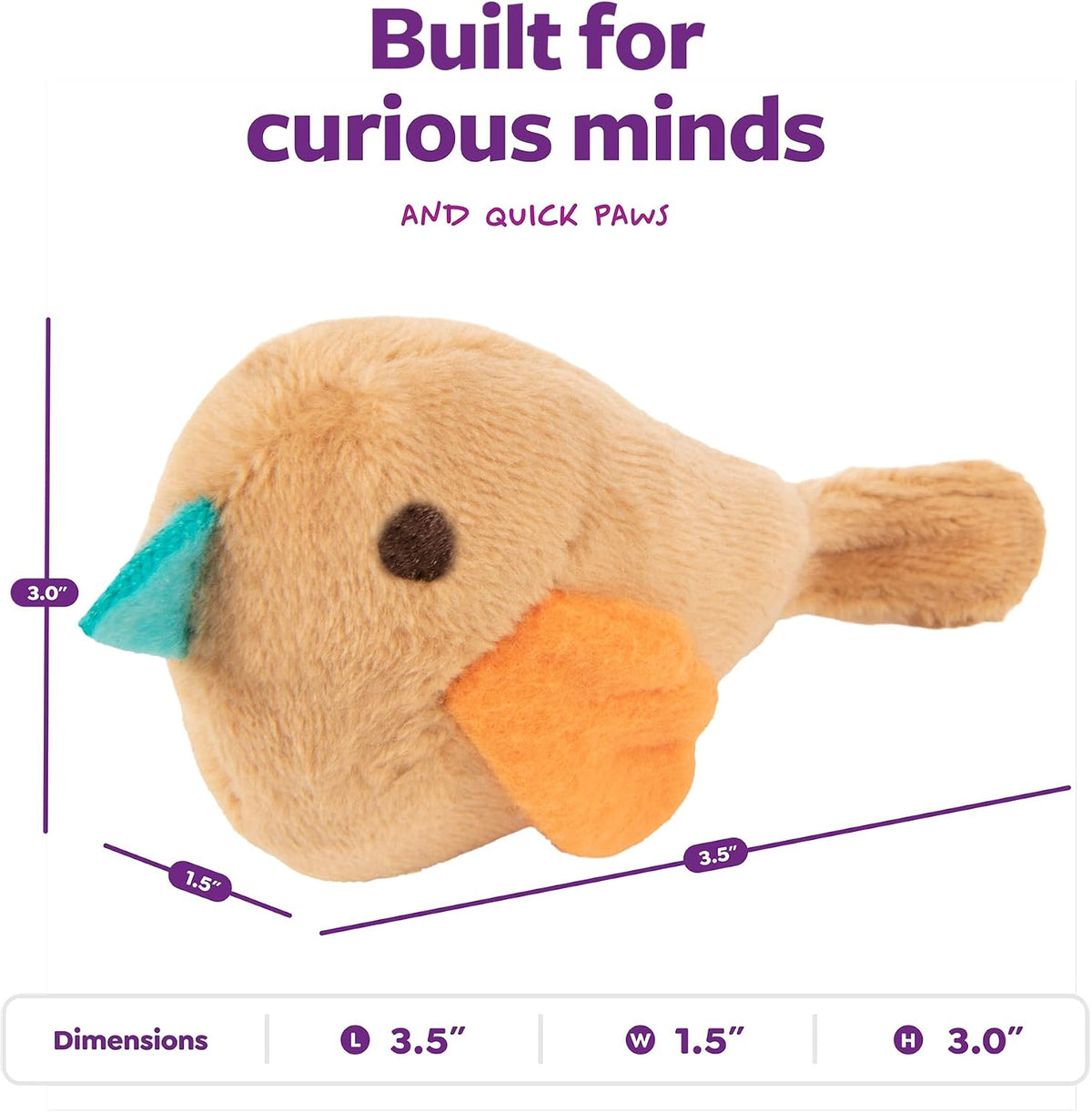 SmartyKat Chickadee Chirp Electronic Sound Cat Toy - One Size / Chickadee Chirp - image 3