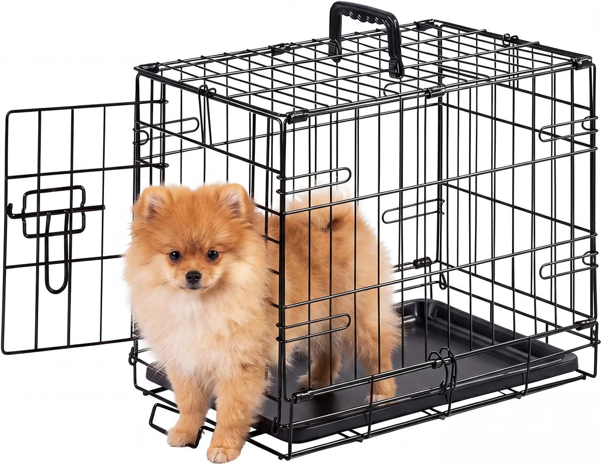 Sweetcrispy 36 Inch Dog Crate, Medium Dog Cage - Single Door / 18.0"L x 12.0"W x 14.0"H
