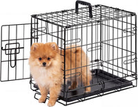 Sweetcrispy 36 Inch Dog Crate, Medium Dog Cage - Single Door / 18.0"L x 12.0"W x 14.0"H