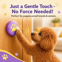 Dog Training Bells for Door - 2 Purple-yellow Button - image 2