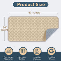 FunFurry Washable Pee Pads for Dogs - Cream / 24" X 47" - 4 Pack - image 2