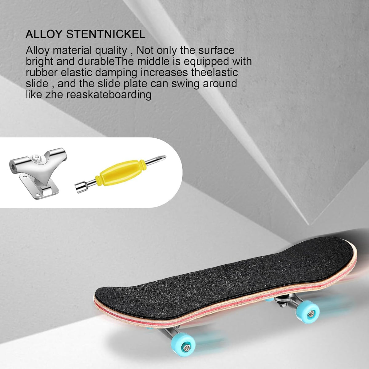 Charniol two mini wooden finger skateboards with wheels and screwdrivers - view 4