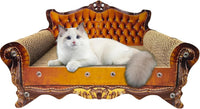 Luxury Cardboard Cat Scratcher Sofa Bed - Brown Crown