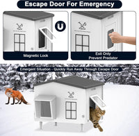 Heated Cat House for Outside - 21.7"x17"x20" - image 3