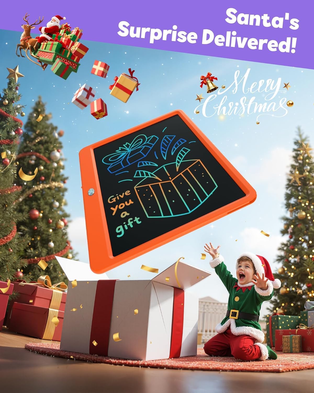 TEKFUN 15" LCD Writing Tablet for Kids - Orange / 16 Inch - image 2