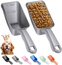 2-Pack Dog Food Scoop 1 Cup - Gray