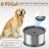 6.5L Stainless Steel Dog Water Bowl - Grey / 3.5L - image 2