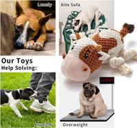 Dog Toy, Large Dog Squeaky Toys - Cow - image 3