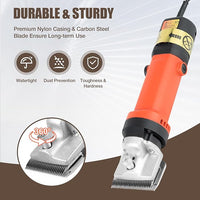 Horse Clippers, 350W Professional Heavy Duty Horse Grooming Kit, Electric Shearing Machine with 6 Speed Low Noise for Horse Pony Cattle and Large Livestock Grooming