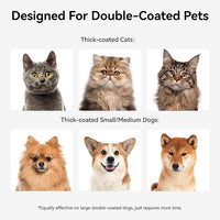 aumuca Undercoat Rake for Cats & Small/Medium Dogs – Deshedding Brush & Dematting Comb for Double-Coated Pets with Long or Short Hair, Matted Fur – Grooming Tool for Kitten, Puppy, Rabbit and Horse
