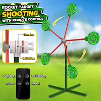 Rocket Shooting Games Toys with Rotating Target 2 Toy Guns 20 Foam - Green - image 3