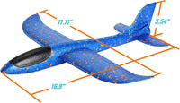 Foam Airplane Toys Throwing Glider 2 Tail Position, 17.71" - image 2