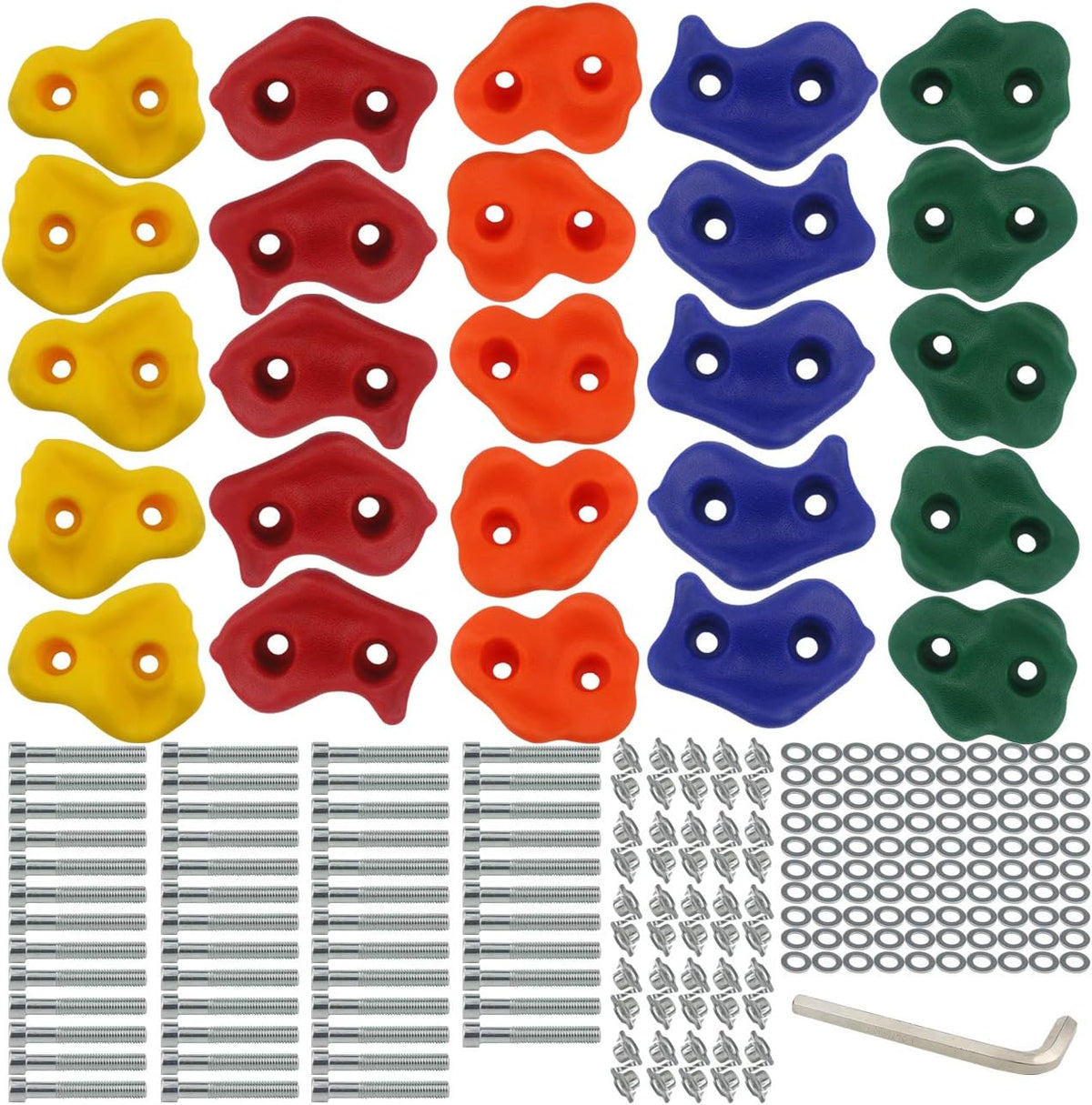 Ogrmar 25 PCS Rock Climbing Holds Set with Mounting Screws