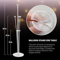 JOYYPOP 4 Sets Balloon Stand Kit For Table - White, Purple - image 2