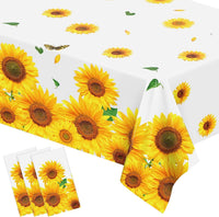 durony 2 Pieces Halloween Candy Corn Disposable Tablecloths 108 x 54 - 3 / Sunflower