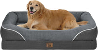 Waterproof Orthopedic Dog Bed for Large and Extra Large Dogs – Essentials for Dogs - Dark Grey / 42"L x 30"W x 7.5"Th