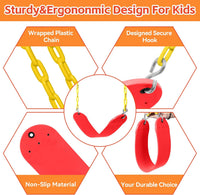 Pink Swing Seat, Heavy Duty Chain Plastic Coated - Red - image 3