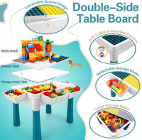 SWATOW 6-in-1 kids activity table with water and sand play and building blocks - view 2