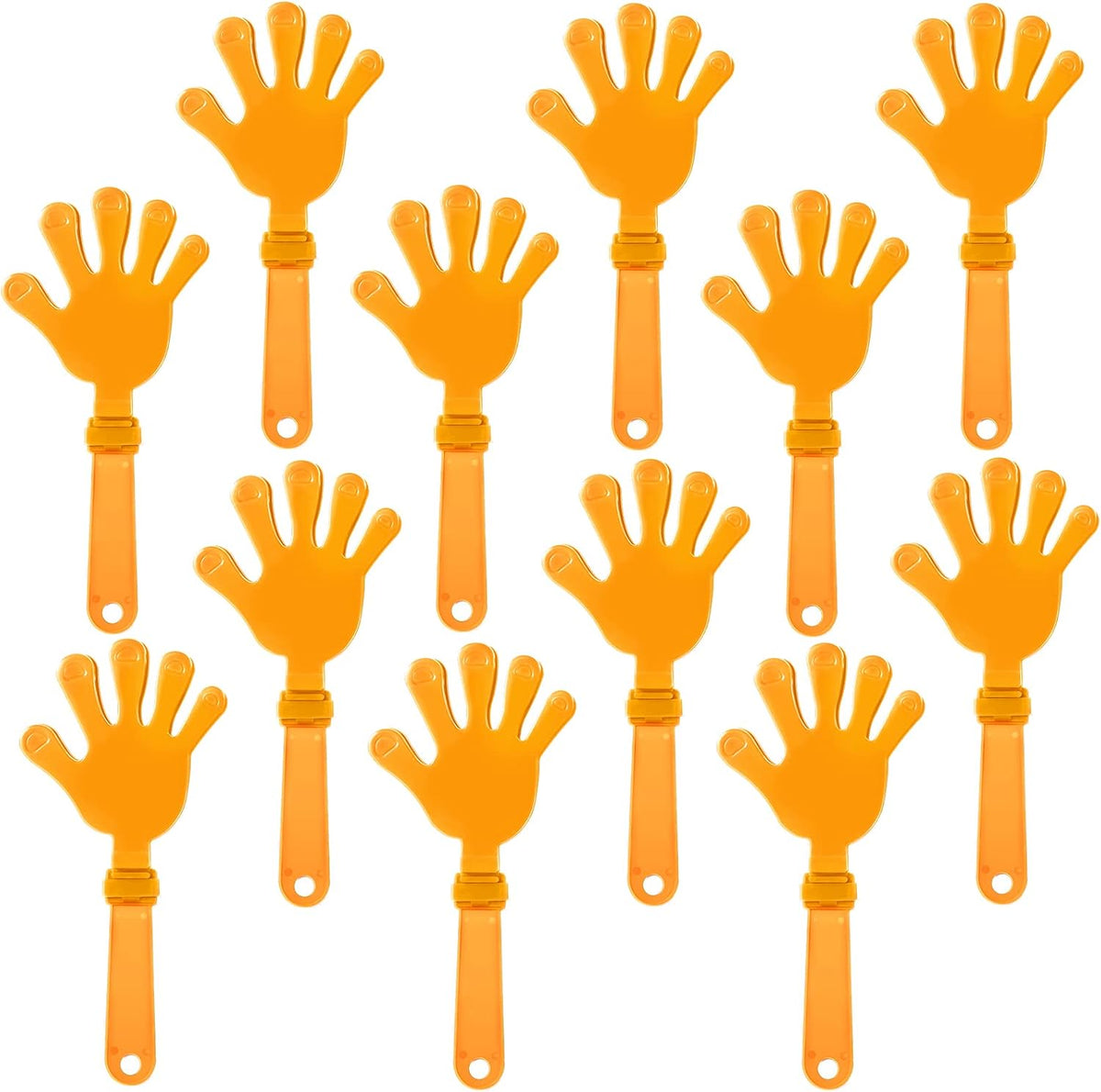 ZCYSRLQIN 12 pack hot pink plastic hand clappers noisemakers, 7.5 inch - view 6