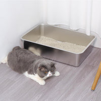 Stainless Steel Litter Box 2 Pack，Metal Litter Box - XL-5.2" H - image 3