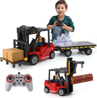 1:24 RC Forklift for Kids - Forklift&cranes(red)