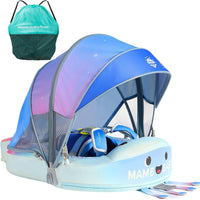 Mambobaby Float with Canopy Size Improved Non Inflatable Infant Baby - Jellyfish Purple