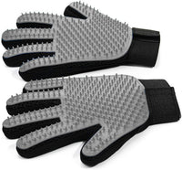NVNAN Pet Hair Removal Glove for Dogs & Cats - gray