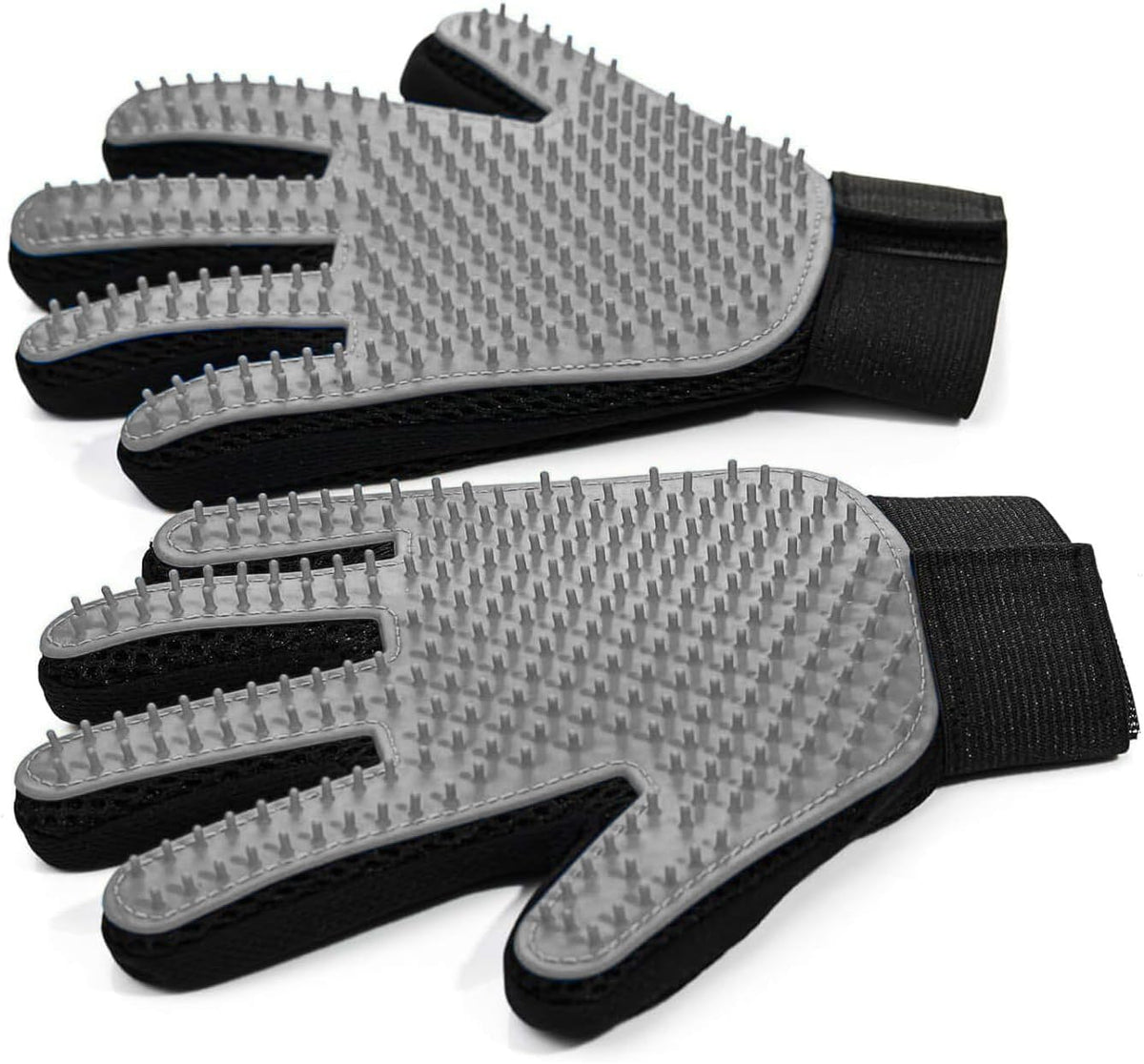 NVNAN Pet Hair Removal Glove for Dogs & Cats - gray