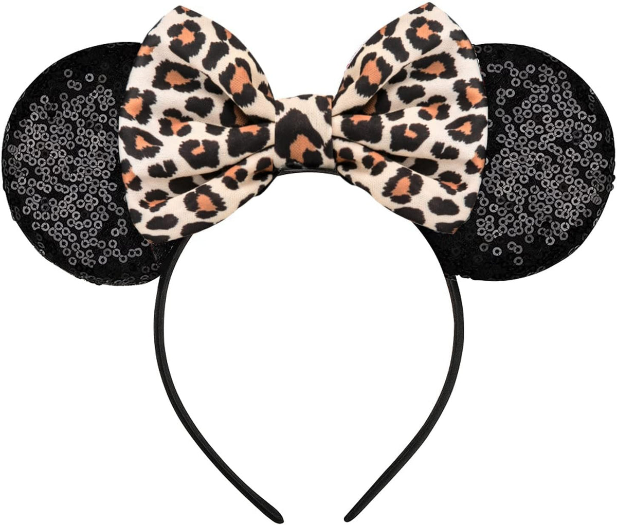 LYLIN Birthday Mouse Ears, Mouse Ears Headband for Women Girls – Fun for Kids & Family - Leopard
