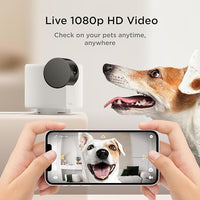Petcube Cam 360 The Pack of 2 Camera | Ultimate Interactive WiFi Pet and Home Security Pan-Tilt Camera with Phone App, 1080p HD Video, 360° Rotation, Night Vision, Smart Alerts for Home Surveillance