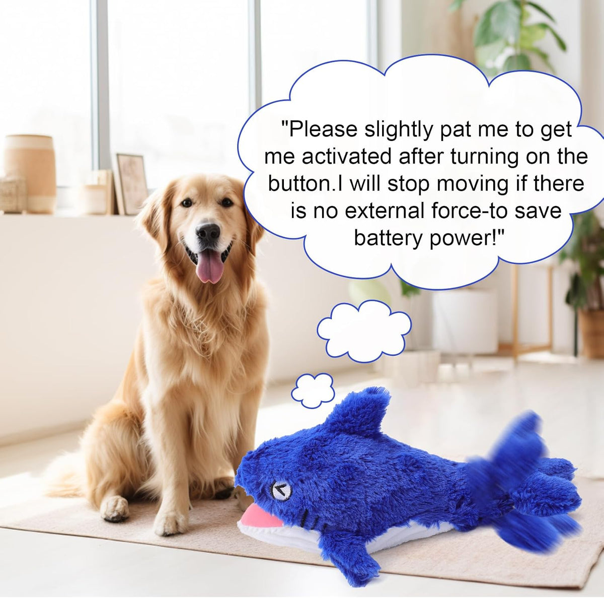 Mity rain Interactive Lobster Dog Toy – Essentials for Dogs - Shark - image 2