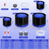 Aquarium Air Pump, Quiet Fish Tank Air Pump with Dual Outlets - 5W (Up to 120 Gallon) - image 4