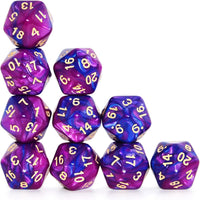 SmartDealsPro 10-Pack 20 Sided Dice D20 Polyhedral Dice for DND RPG - Blue-purple - image 3
