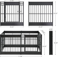 Dog Playpen, 35.4" Height Dog Pen Indoor, Heavy Duty, Safe and Sturdy, Furniture Style Puppy Pen